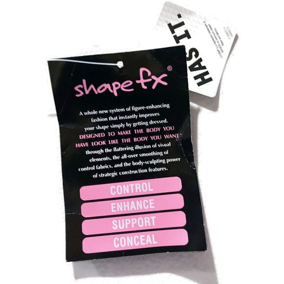 Shape FX A-Line Skirt Women's Size 12 Black Knee Length Lycra New w/Tags - Picture 9 of 9